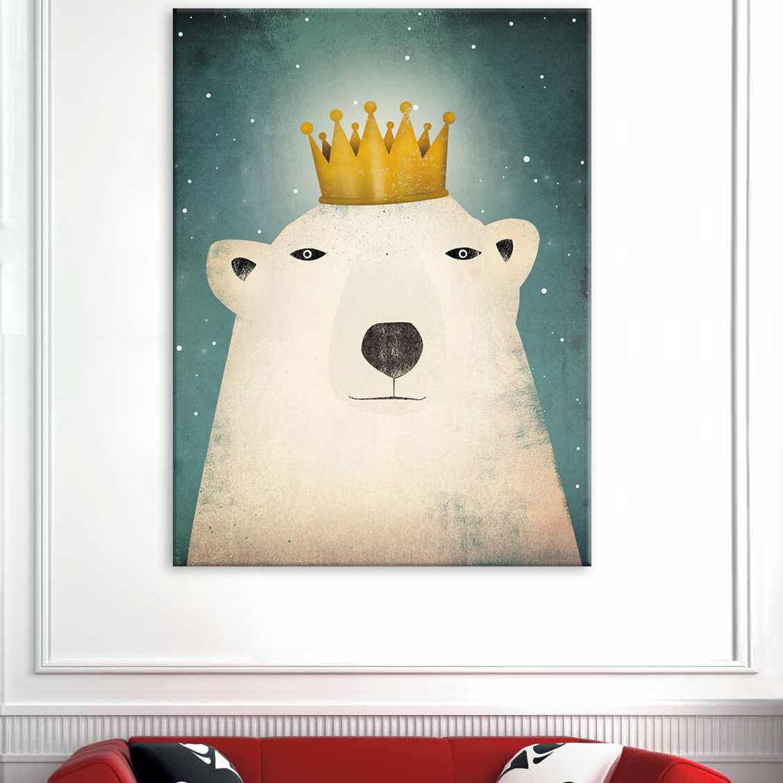 Clicart Polar King On Canvas by Ryan Fowler Print