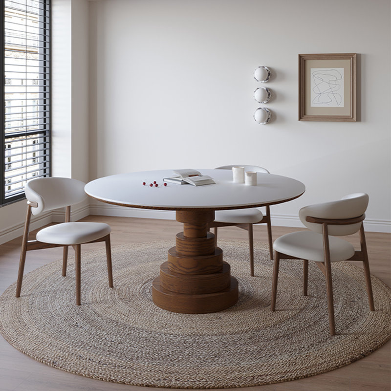 Ensemble de table de salle à manger Sintered Stone, H 29,53 po x L 53,15 po x l 53,15 po, Table, 6 chaises