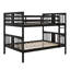 Lit double superposé au-dessus d'un lit double avec échelle pour chambre à coucher, convertible en lit plateforme à 2 lits, mobilier de chambre d'amis-722705630