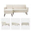 Canapé modulaire rembourré 80 po Mid-Century L 80 po Mid-Century-1045717747