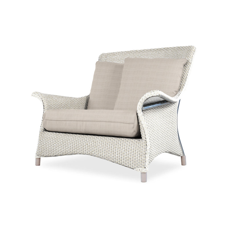 Mandalay Outdoor Lounge Chair, Sandberg Navy, Mink