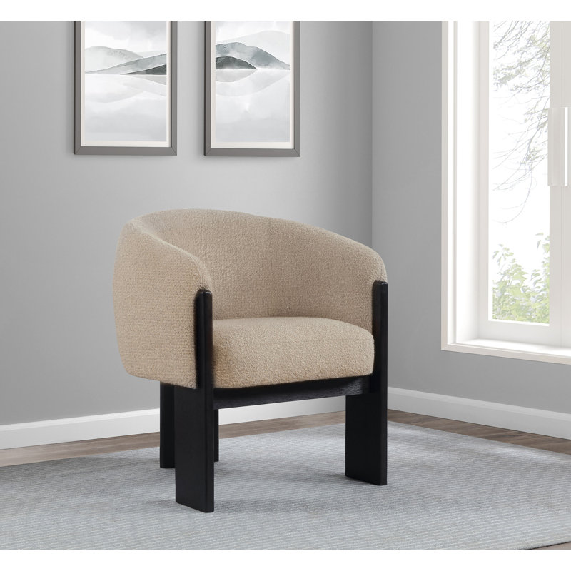 Fauteuil d'appoint Harroll, Polyester brun
