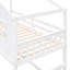 Solid Wood Twin Over Bunk Bed With , White - Relaxing Bedroom Feature Item White, Play Area-1336030166