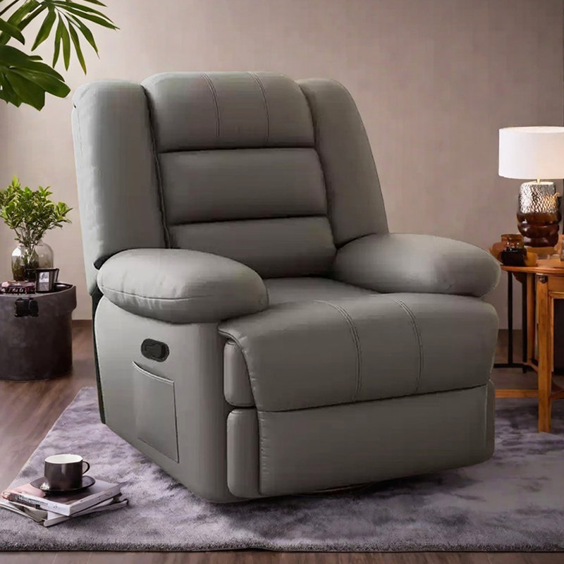 Fincher, Dark Gray Faux Leather