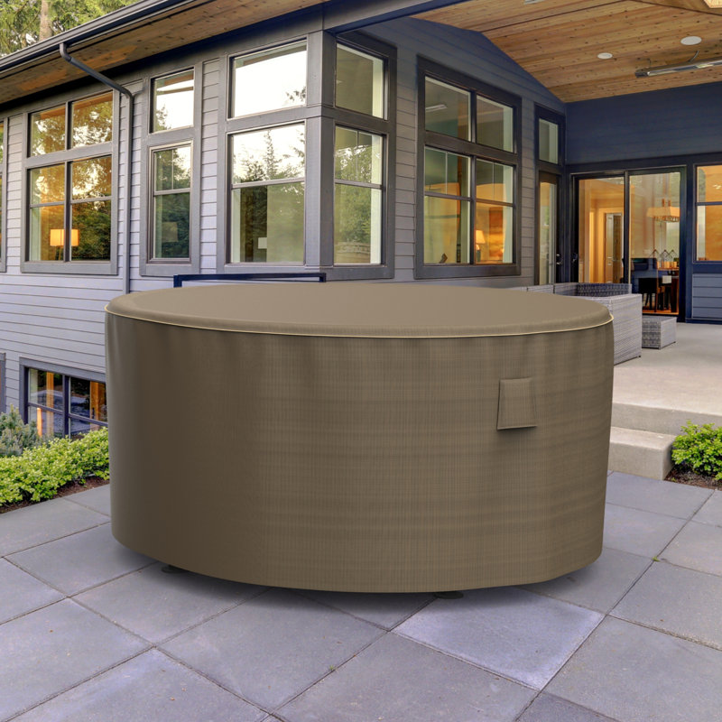 Hillside Outdoor Round Patio Table Cover, 28" H x 60" W x 60" D