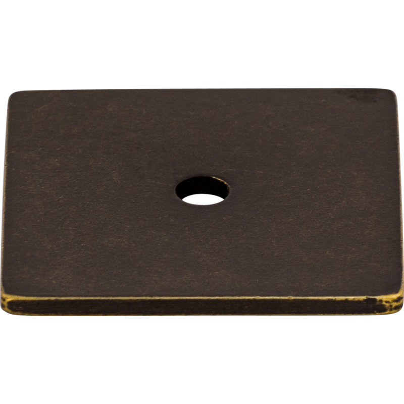Square  Backplate, German Bronze, 1.25" H x 1.25" W x 0.06" D