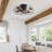 Hadiah 19.7 inch 7 - Blade Flush Mount Ceiling Fan with Remote Control and Light Kit Included-418287320