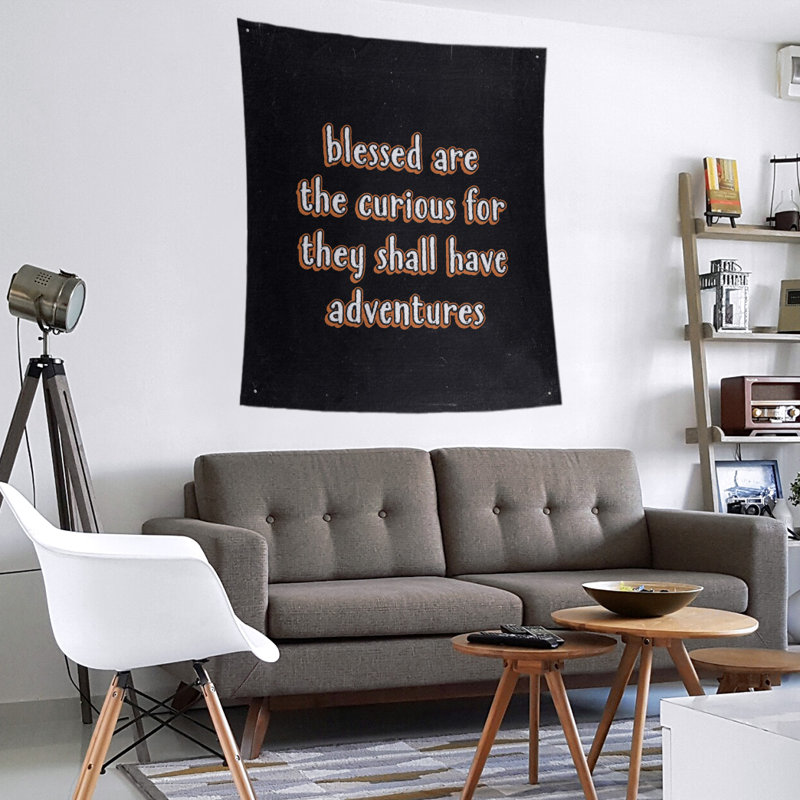 Tapisserie tableau noir en citation de polyester, H 27,5 po x l 37,5 po, Orange