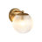 Contemporary Glam 1-Light Dew Fluted Glass Globe Wall Sconce