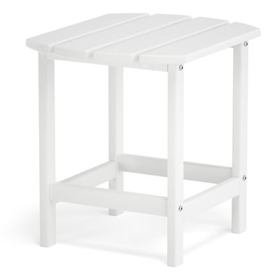 All-Weather Outdoor Side Table Adirondack Tables Patio Table Plastic End Tables White