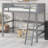 Solid Wood Loft Bed With Ladder-272117119
