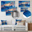 «Blue Orange Footbal Stadium At Night - Stades», reproduction d'art mural-8298060-8298061
