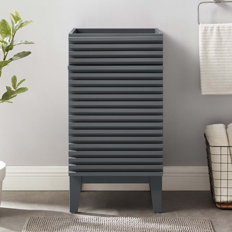 Meuble-lavabo 18 po Modway Render, gris