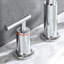 8 In. Double Handle Bathroom Faucet With Pop Up Drain, 360 Swivel, Ceramic Disc Valves, Soft Water Flow Aerator Widespread In , 2 Handles, Fine Quality-121706740