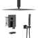Complete Shower System Ceiling Mounted Dual Shower Head with Rough-in Valve
