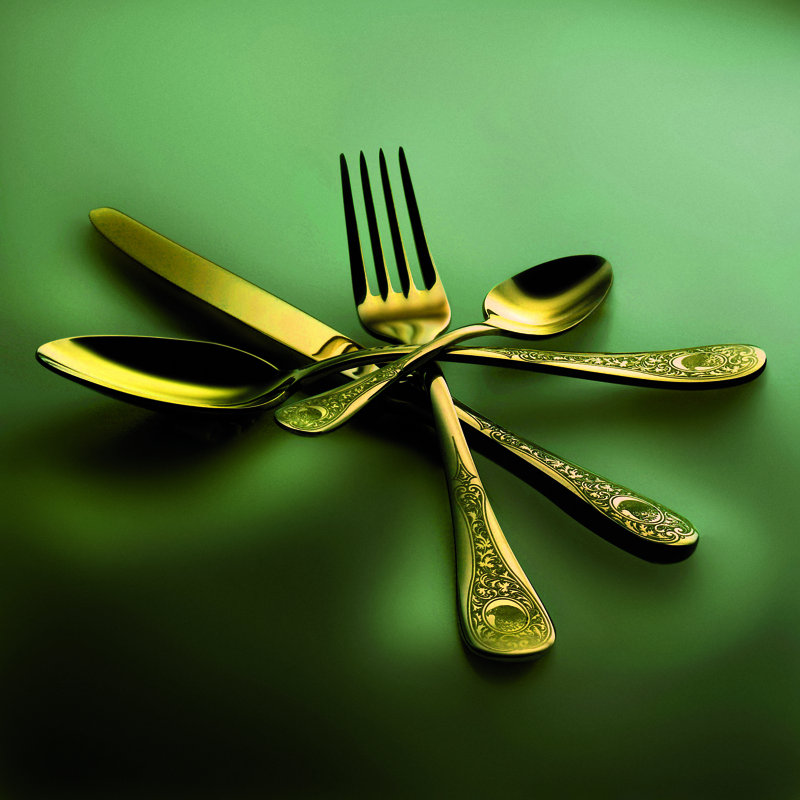 Diana  24-Piece Cutlery Set, Gold