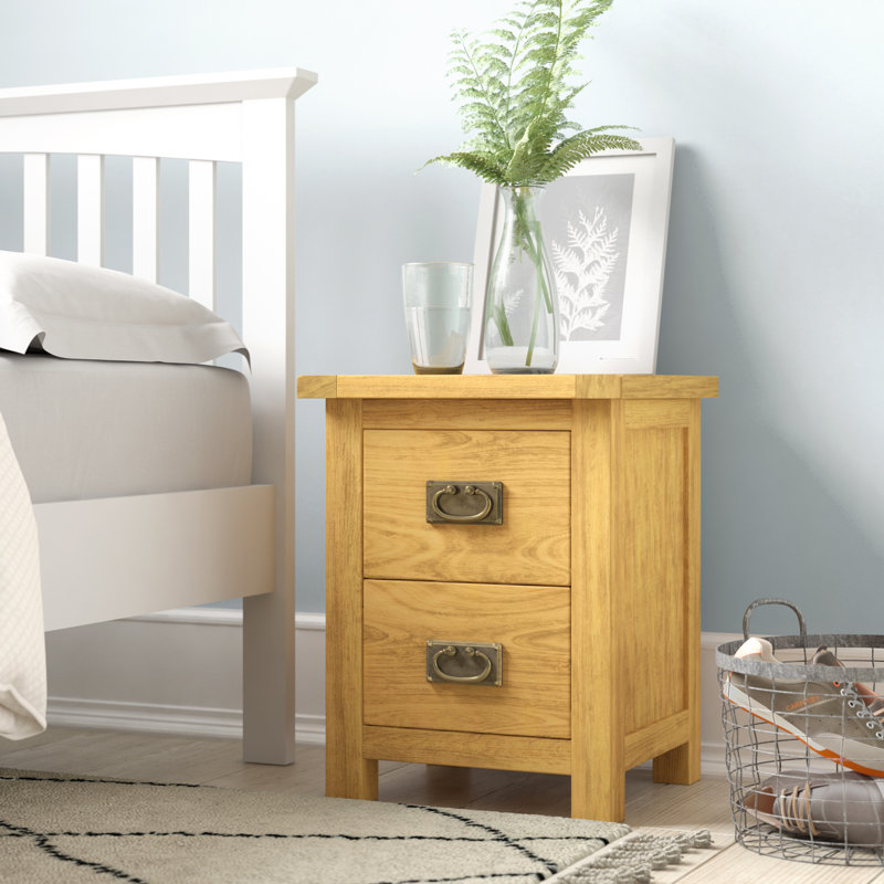 Nagle 45cm W Solid + Manufactured Wood Bedside Table