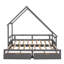 Lit de jour extensible avec deux tiroirs, lit maison en bois avec tiroirs, lit, canapé-lit, style moderne, sommeil confortable, gris-1510818491