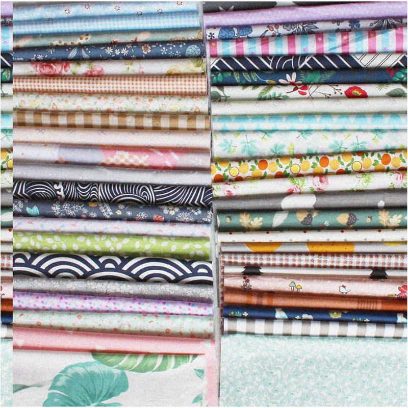 45pcs Cotton Fabric Sheets Precut Quilting Bundles