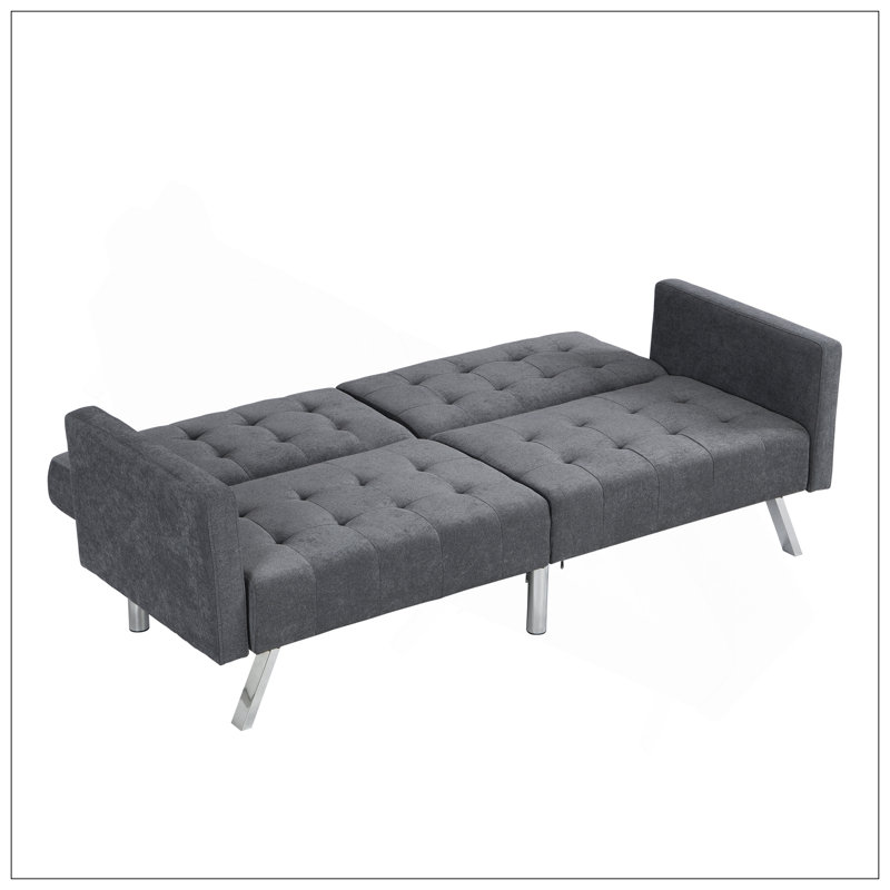 Canapé-lit Canapé-lit pliant convertible gris foncé, Gris foncé