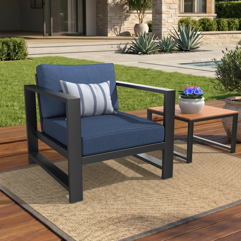 Sunbrella® Outdoor Deep Seating Louge Chair Cushion, 26" W x 30" D, Sunbrella® Spectrum Indigo
