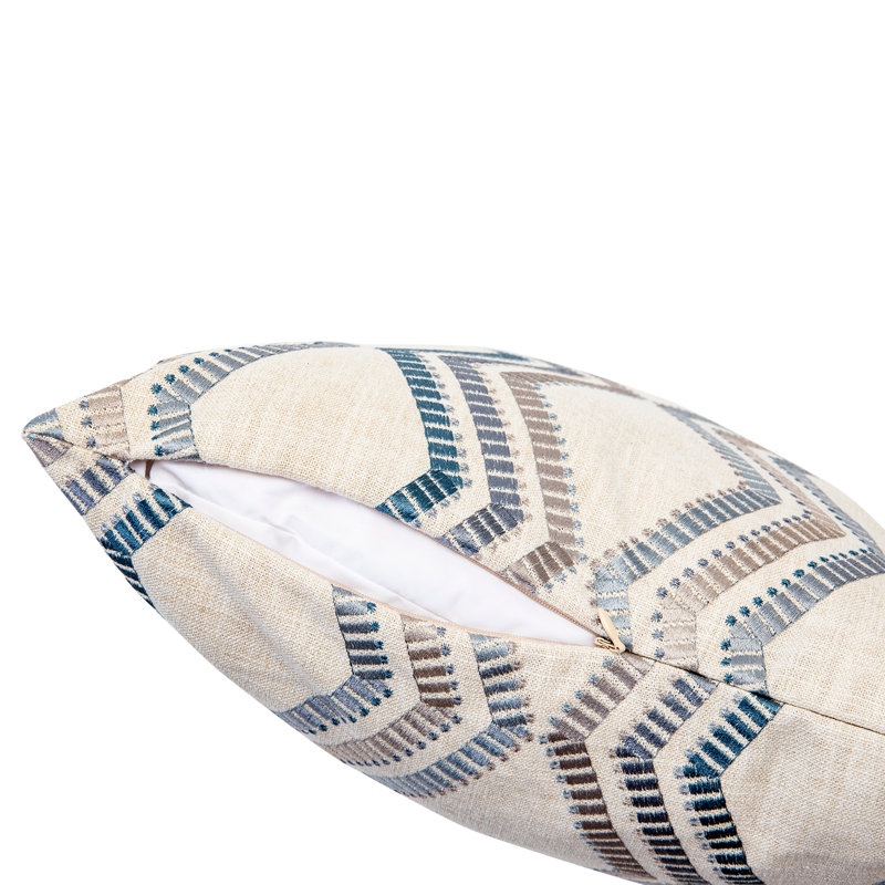 Embroidered Reversible Throw Pillow, 24" x 24"