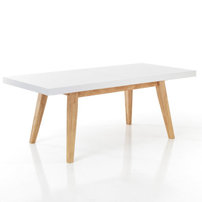 Lundy Extendable Oak Solid Wood Dining Table