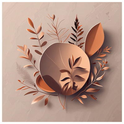 Leaves Shower Curtain - Nature Bathroom Decor Minimalist