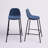 Lazio Velvet Bar Stool with Iron Legs-1374363110-1468054132