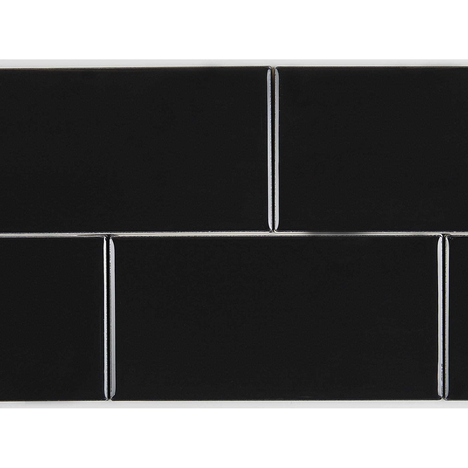 Guilford 3" x 6" Ceramic Wall & Floor Tile, Black