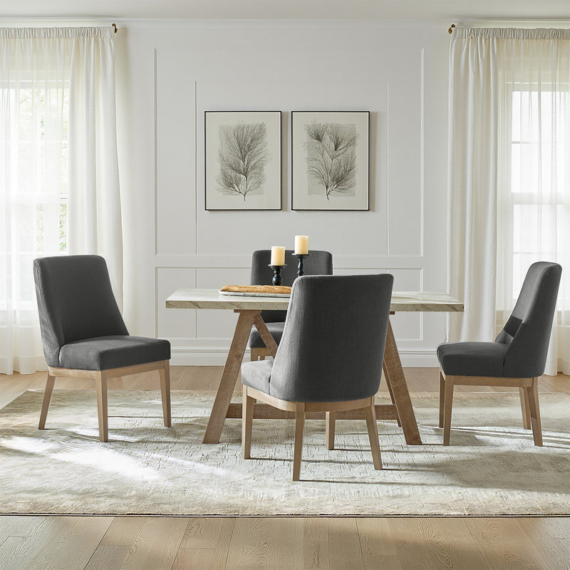 Chaise en bois massif Hedda Farmhouse, 4, Chameau