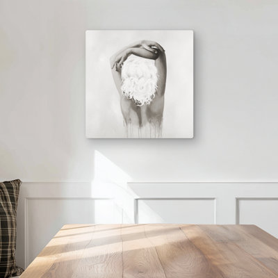 Delicacy - Beige Metal Print for Bedroom Decor