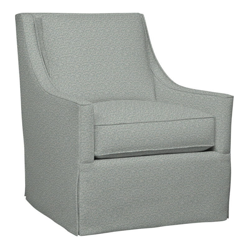 Fauteuil pivotant Fairmount, Eau Tuck, Blanc satiné