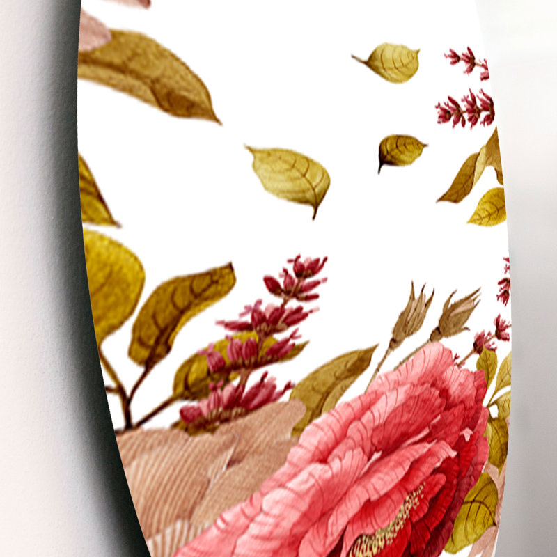 Ensemble de 3 décorations murales aquarelles roses, pivoines et lavande