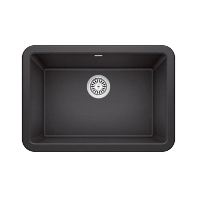 Ikon Silgranit 27" Single Bowl Apron-Front Farmhouse Sink - Anthracite