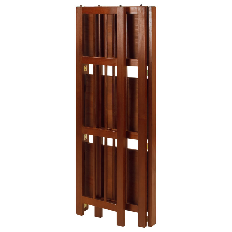 Bibliothèque standard en bois massif H 38 "x l 14", Noyer