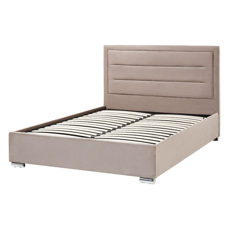 Atziry Upholstered Bed, Double (4'6), Taupe