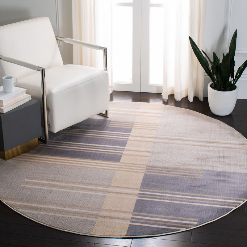 Tapis gris Aslin, Rond 3 pi