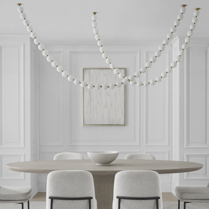 Perle 240 Chandelier, Polished Nickel, 2700K
