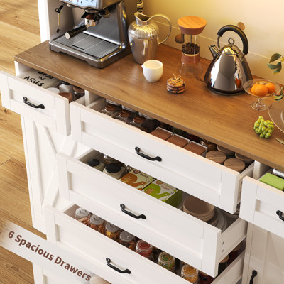 Garde-manger de 71 po de hauteur avec lumières DEL et station de charge, armoire de rangement multifonctionnelle avec 6 tiroirs, 6 armoires et tablettes réglables
