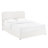 Queen Size Ivory Boucle Bed Frame, Upholstered Platform Bed With 4 Drawers Storage, Curved Stitched Tufted Headboard, Wooden Slat Mattress Support, No Box Spring Needed