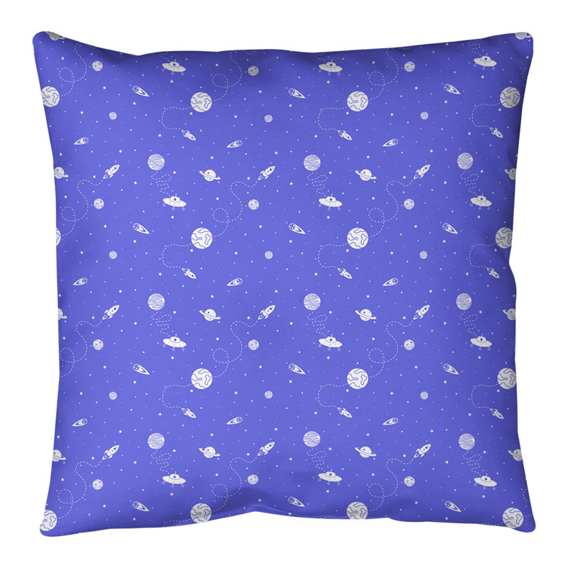 Coussin de sol Katelyn Elizabeth, 28 po x 28 po, bleu