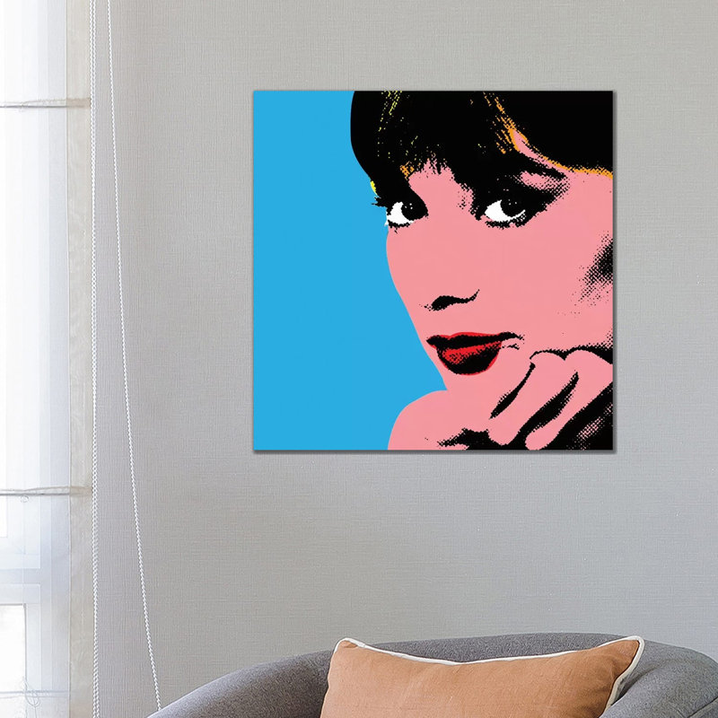 « Audrey Hepburn DOTS » par radio Days-impression d’art graphique, Pas de tapis, Toile tendue, H 26 po x l 26 po x P 1,5 po