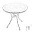 Tobarra Round Stone Outdoor with Umbrella Hole Bistro Table - 70 cm W 70 cm D
