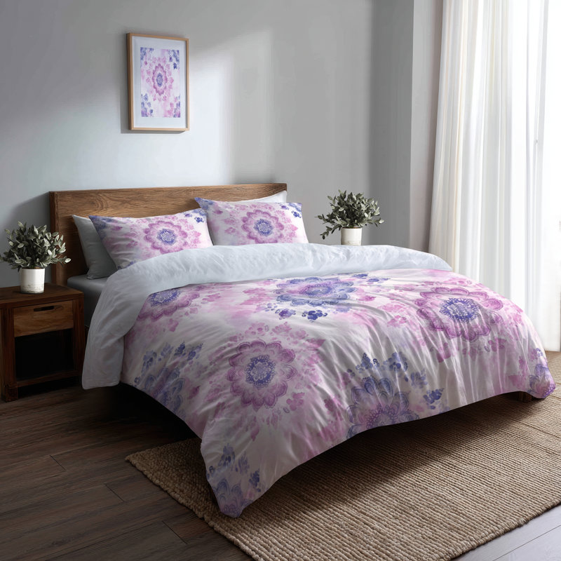 Ensemble de literie marocaine 3 pièces - Ensemble de housse de couette pastel Boho Mandala