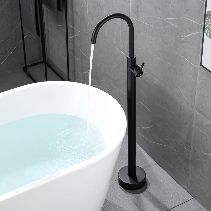 Floor Tub Spout, Matte Black