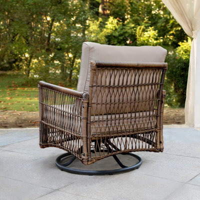 Vivek Premium All-Weather Wicker 2 - Person Patio Conversation Set with Cushions