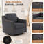 Fauteuil d'appoint pivotant rembourré-1987108378
