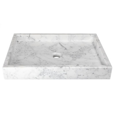 Carrara Marble Vessel Bathroom Sink