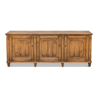 Montier 87" Wide Pine Wood Sideboard